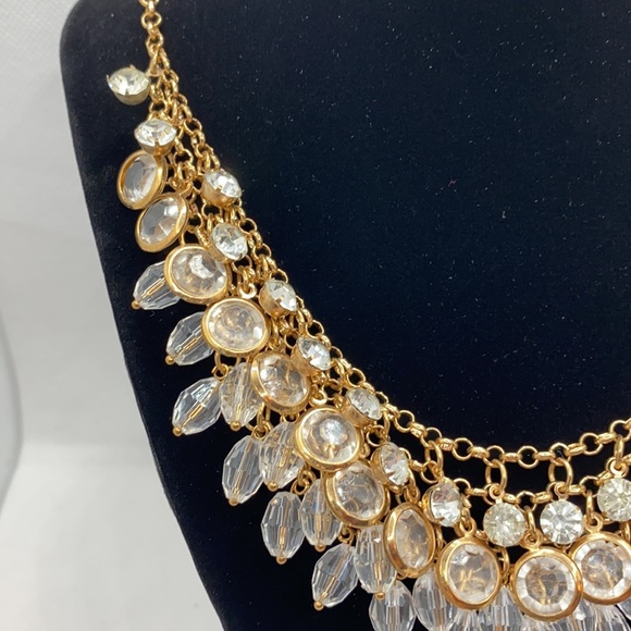 VINTAGE Multi-Layer Crystal Statement Necklace - Picture 3 of 6